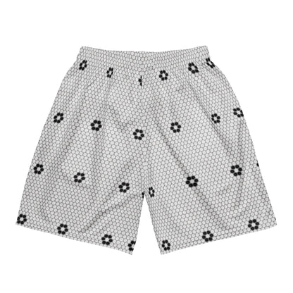 White Penny Tile mesh shorts