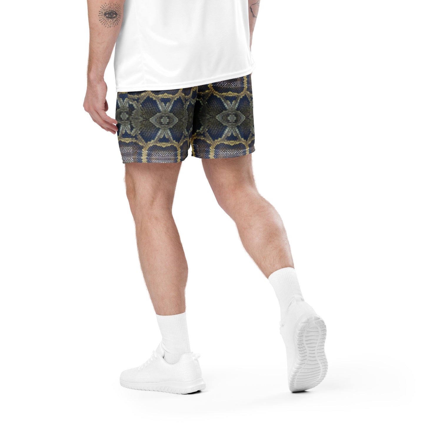 VOYOU SNAKE SKIN MESH SHORTS