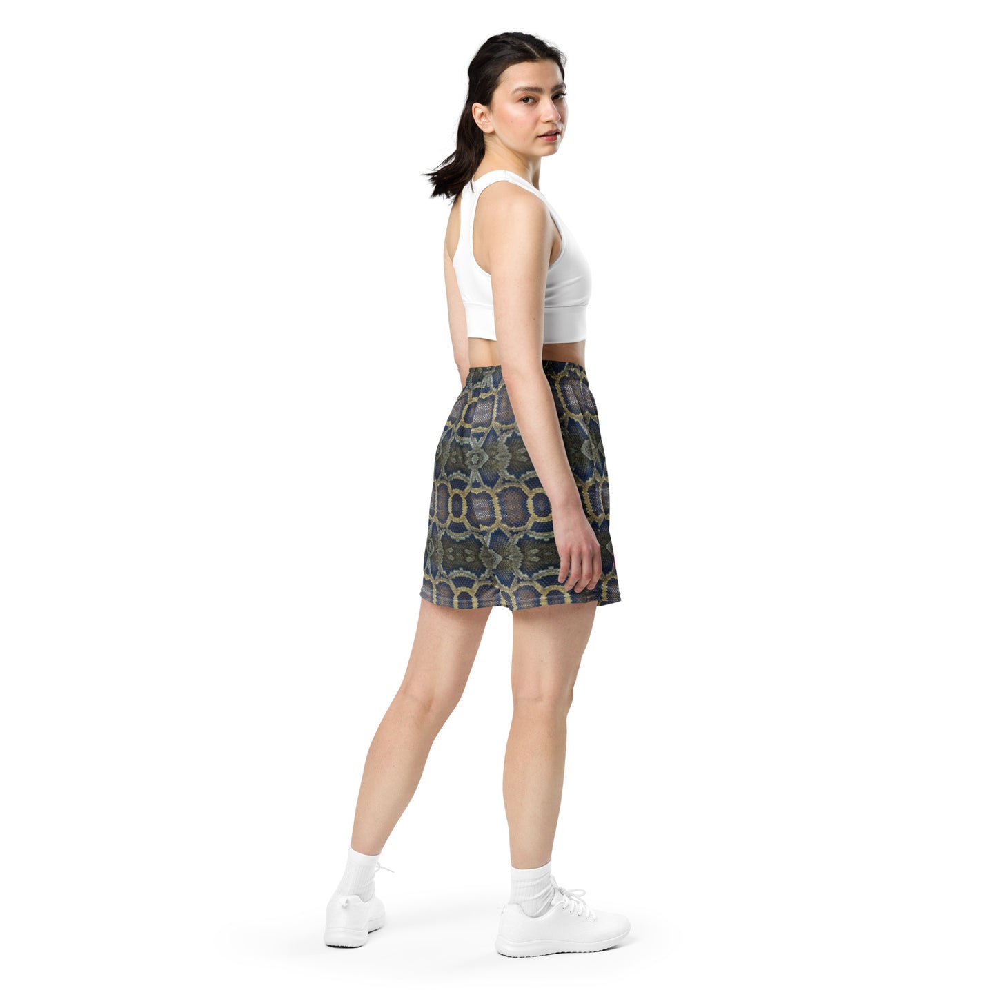 VOYOU SNAKE SKIN MESH SHORTS