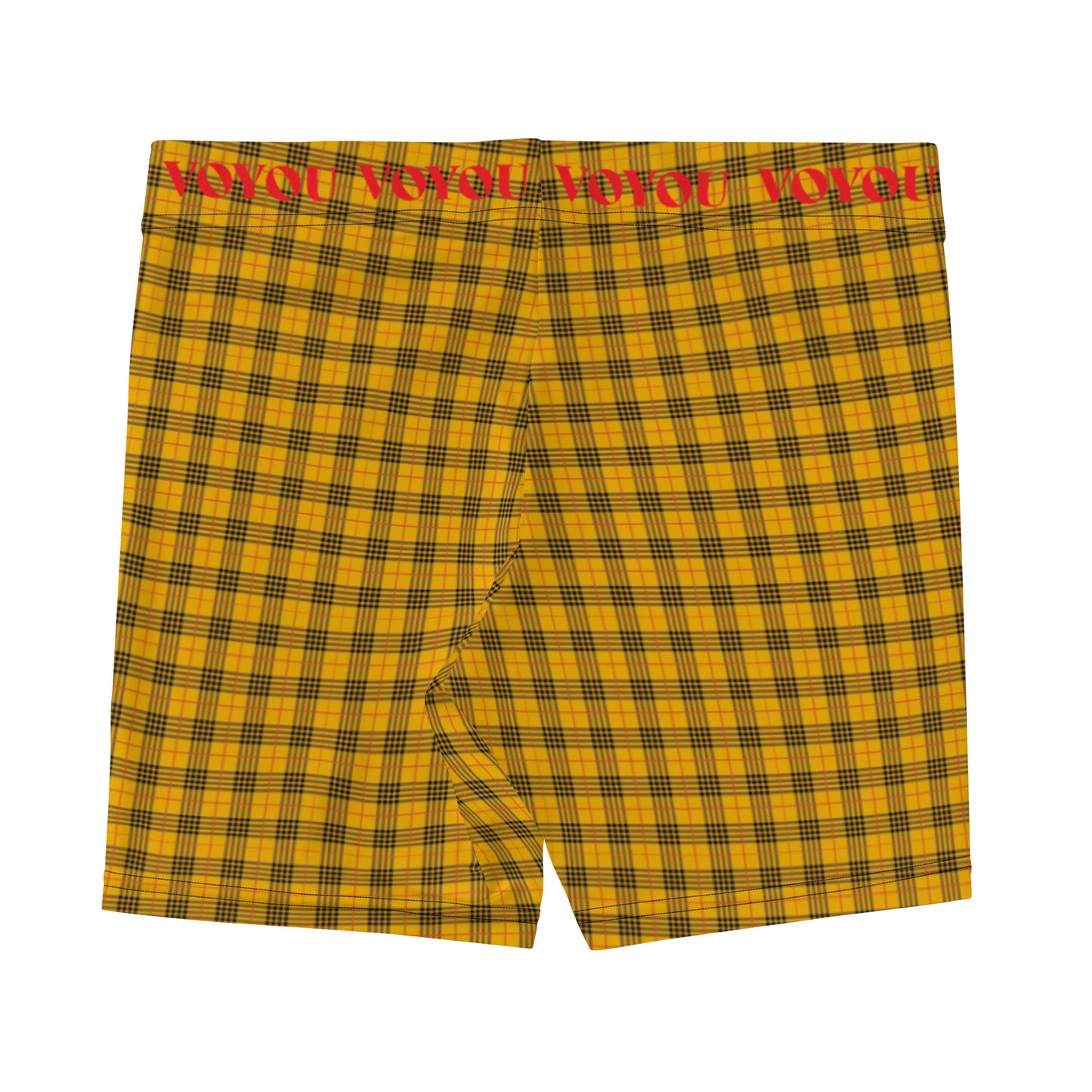 YELLOW PLAID VOYOU SHORTS