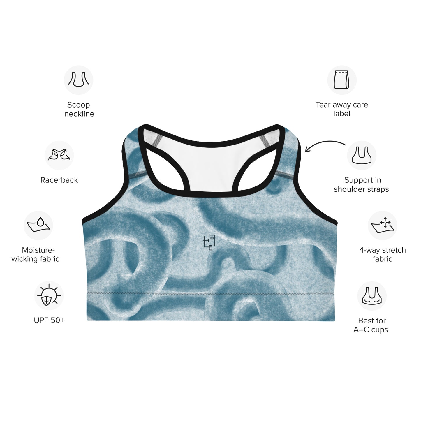 Blue Sports Bra by E*SURREALIST