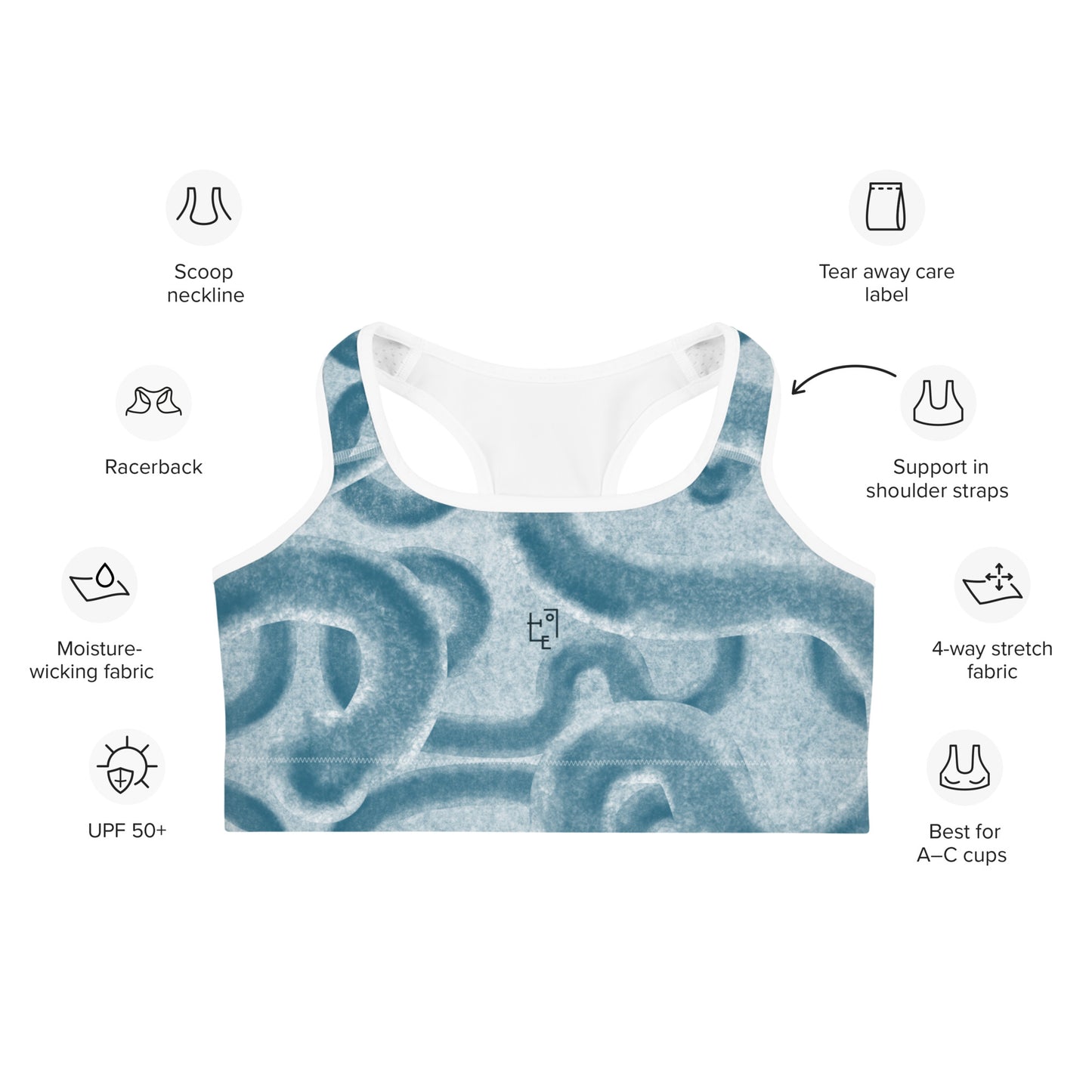 Blue Sports Bra by E*SURREALIST