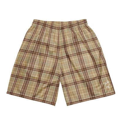 MOCHA TARTAN MESH SHORTS