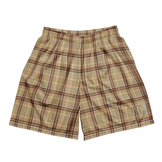 MOCHA TARTAN MESH SHORTS