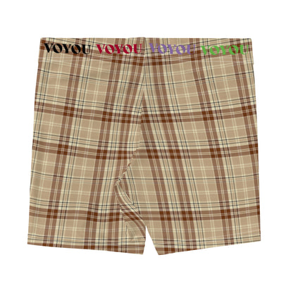 MULTI PLAID VOYOU SHORTS