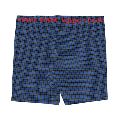 BLUE PLAID VOYOU SHORTS