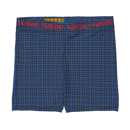 BLUE PLAID VOYOU SHORTS