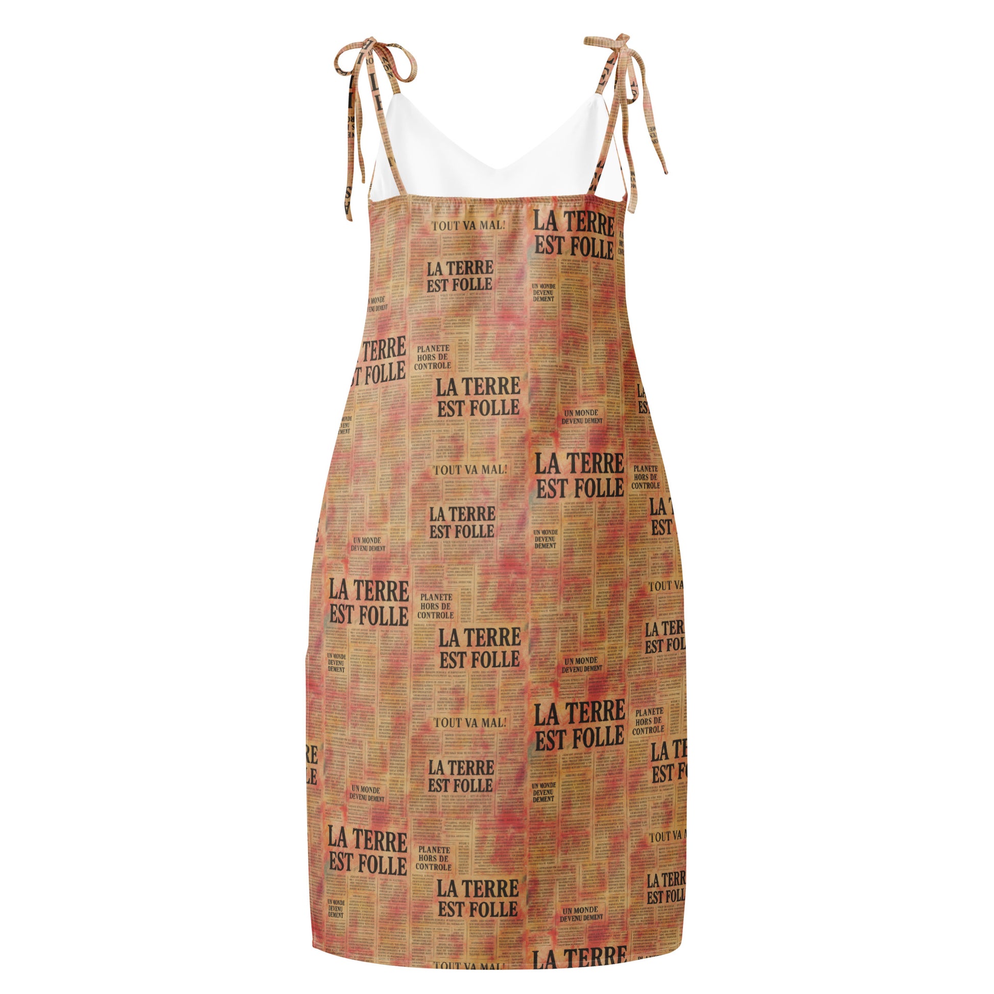 NEWSPAPER SLIP DRESS