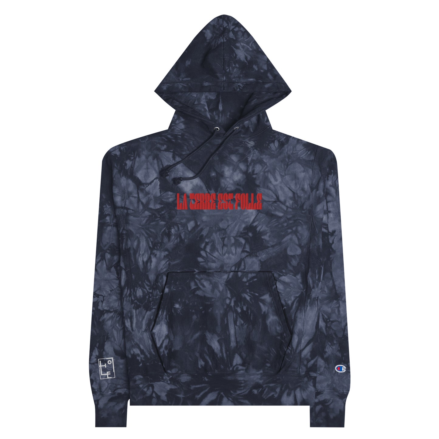 LOGO Champion tie-dye hoodie